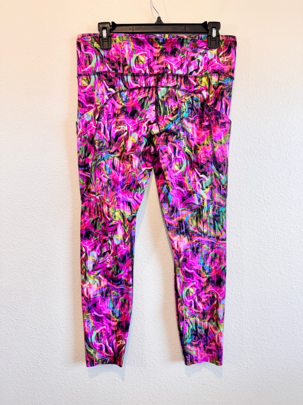 Lululemon Base Pace High Rise Leggings Psychedelic Marble Running Yoga Sz 12 B54 - Picture 4 of 7